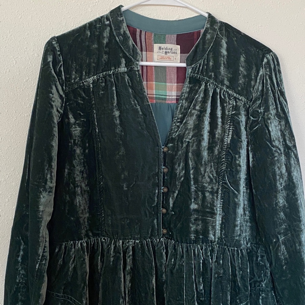 Holding Horses Crushed Velvet Dress - Picture 2 of 7
